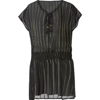 Dámská tunika esmara® Dámská plážová tunika (černá/stříbrná/zlatá, S(36/38))