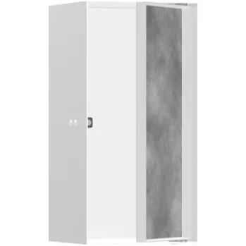 Koupelnový nábytek Hansgrohe XtraStoris Rock MATNÁ BÍLÁ Výklenek do stěny s dvířky pro obklady 300/150/140