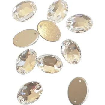 Drahý kámen Elis OVAL - 13x18mm Crystal