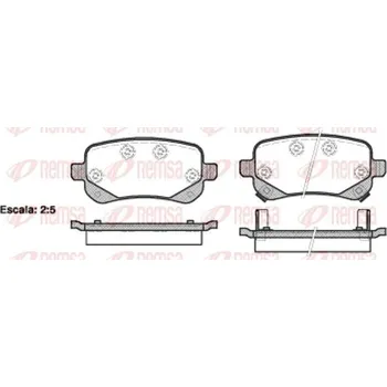 Brzdová destička Sada brzdových destiček, kotoučová brzda REMSA 1095.02