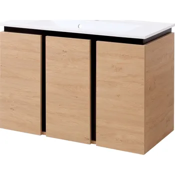 Koupelnový nábytek Lavedo Black Wood 100 cm černá