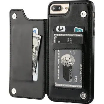 Pouzdro na mobilní telefon Obal na iPhone LEATHER Barva: Černá, Model: iPhone 8