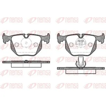 Brzdová destička Sada brzdových destiček, kotoučová brzda REMSA 0381.20