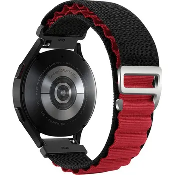 Příslušenství k chytrým hodinkám eses Alpský tah - Černo červený, 18 mm