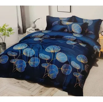 Povlečení KSTL 2-dílné 3D povlečení 70x80 cm 140x200 cm, s modrými květy