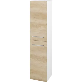 Koupelnový nábytek Dřevojas Vysoká skříň DOS SVD2 35 - N01 Bílá lesk / Úchytka T04 / D15 Nebraska / Pravé