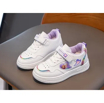 Dětská treková obuv Dívčí tenisky na suchý zip Elsa a Anna z Frozen (Ledové království) Barva: Bílá, Velikost EUR: 33