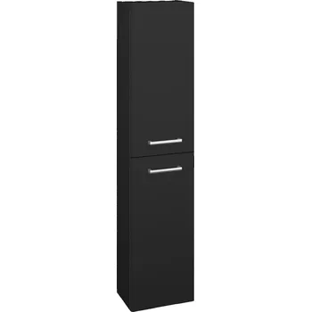 Koupelnový nábytek Dřevojas Vysoká skříň DOOR SV1D2 35 - L03 Antracit vysoký lesk / Úchytka T03 / L03 Antracit vysoký lesk / Pravé