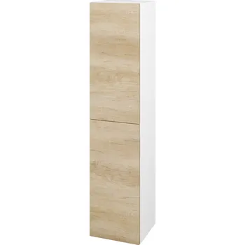 Koupelnový nábytek Dřevojas Vysoká skříň DOS SVD2 35 - N01 Bílá lesk / Bez úchytky T31 / D15 Nebraska / Levé