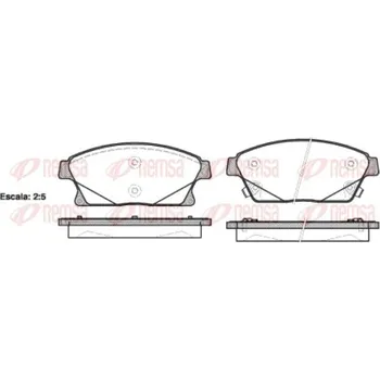 Brzdová destička Sada brzdových destiček, kotoučová brzda REMSA 1431.02