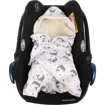 Zavinovačka Kaarsgaren Letní zavinovačka z bio-bavlny delfín šedý