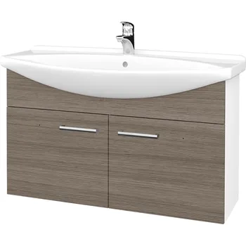 Koupelnový nábytek Dřevojas Koupelnová skříňka TAKE IT SZD2 105 - N01 Bílá lesk / Úchytka T03 / D03 Cafe