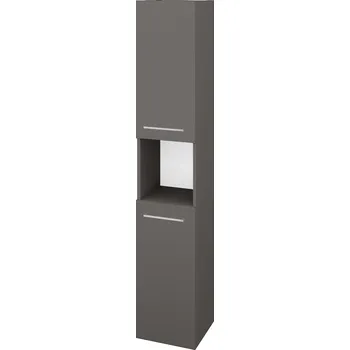 Koupelnový nábytek Dřevojas Vysoká skříň DOS SVD2O 35 - N06 Lava / Úchytka T04 / N06 Lava / Pravé