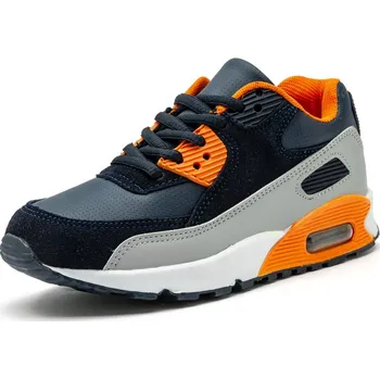 Dětská treková obuv Čína Klasické dětské sportovní vícebarevné tenisky (25-41 EUR) Barva: modro-oranžová, Velikost: 29 (18,7 cm)