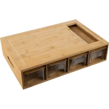 Kuchyňské prkénko Ruhhy Krájecí prkénko 20205 se struhadly a nádobami 40 x 26,5 cm