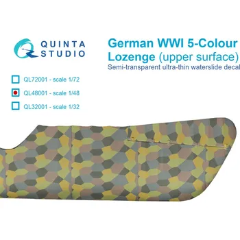 Plastikový model 1/48 German WWI 5-Colour Lozenge (upper surface)