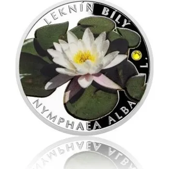 2016 - Stříbrná mince 1 NZD Leknín bílý - kolorováno