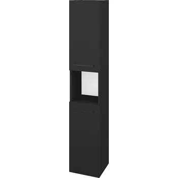Koupelnový nábytek Dřevojas Vysoká skříň DOS SVD2O 35 - N03 Graphite / Úchytka T06 / N03 Graphite / Levé