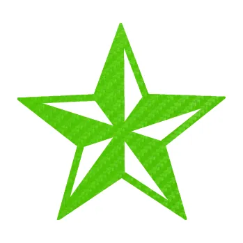 Samolepící dekorace Hvězda námořní (58 - 3D karbon zelený kawasaki) SAMOLEPKA NA AUTO, NÁLEPKA, FÓLIE, POLEP, TUNING, VLASTNÍ TEXT, TISK, AUTOSAMOLEPKY.cz, POLEPY, OBRÁZEK, LOGO, 3D STICKERS