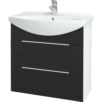 Koupelnový nábytek Dřevojas Koupelnová skříňka TAKE IT SZZ2 75 - N01 Bílá lesk / Úchytka T05 / N03 Graphite