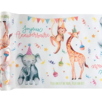 Party dekorace Santex Ubrus Slon s balonky 5 m x 30 cm