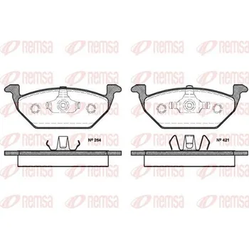 Brzdová destička Sada brzdových destiček, kotoučová brzda REMSA 0633.20