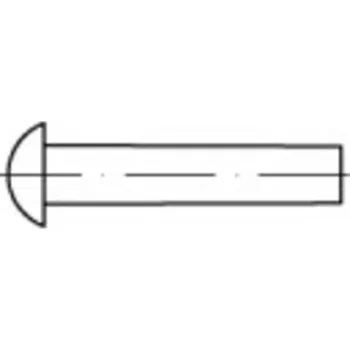 Nýt TOOLCRAFT 1061631 nýt s půlkulatou hlavou (Ø x d) 4 mm x 25 mm nerezová ocel 100 ks