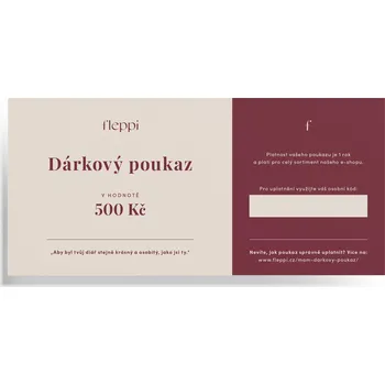 Dárkový potravinový koš Fleppi Dárkový poukaz na 500 Kč Způsob doručení: Poštou