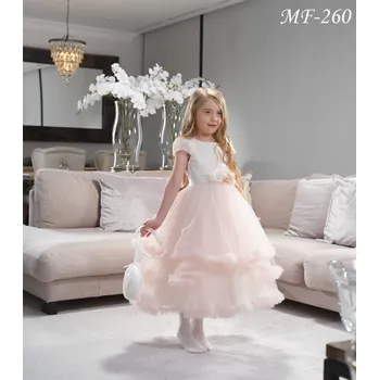 Dívčí šaty Šatičky pro družičku MF-260 Barva: bílá, Vybraná velikost: velikost 68