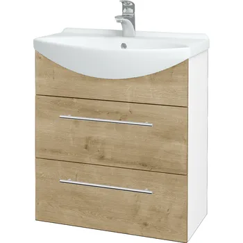 Koupelnový nábytek Dřevojas Koupelnová skříňka TAKE IT SZZ2 65 - N01 Bílá lesk / Úchytka T02 / D09 Arlington