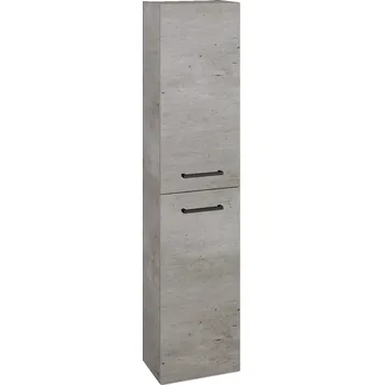 Koupelnový nábytek Dřevojas Vysoká skříň DOOR SV1D2 35 - D01 Beton / Úchytka T06 / D01 Beton / Pravé
