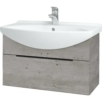 Koupelnový nábytek Dřevojas Koupelnová skříňka TAKE IT SZZ 75 - D01 Beton / Úchytka T07 / D01 Beton