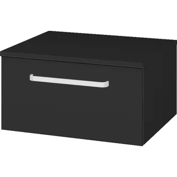 Koupelnový nábytek Dřevojas Nízká skříňka DOS SNZ1 60 - L03 Antracit vysoký lesk / Úchytka T01 / L03 Antracit vysoký lesk