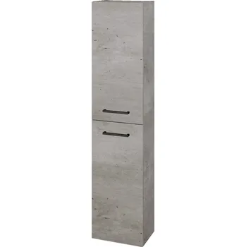 Koupelnový nábytek Dřevojas Vysoká skříň DOOR SV1D2 35 - D01 Beton / Úchytka T06 / D01 Beton / Levé