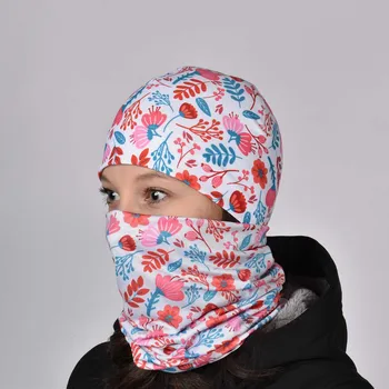 Nákrčník SWAM Multifunkční šátek FLOWERS Barva: Bílá