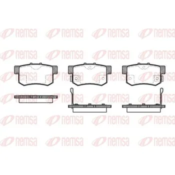 Brzdová destička Sada brzdových destiček, kotoučová brzda REMSA 0325.02