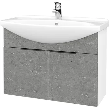 Koupelnový nábytek Dřevojas Koupelnová skříňka TAKE IT SZD2 85 - N01 Bílá lesk / Úchytka T07 / D20 Galaxy