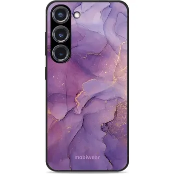 Pouzdro na mobilní telefon Lesklý kryt Mobiwear Glossy - Samsung Galaxy S23 Plus - G050G - Fialový mramor (Prémiové lesklé pouzdro, obal, kryt Mobiwear Glossy na mobil Samsung Galaxy S23 Plus - G050G - Fialový mramor, materiál Plast + TPU silikon - krytí po všech stranách,)