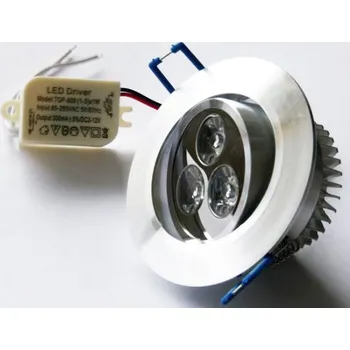 LURECOM LED TDT 3W - stropní vestavné podhledové svítidlo 3W, celohliníkové výklopné, 250lm Barva: Bílá neutrální