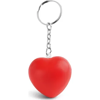Antistresový přívěsek na klíče ve tvaru plastického červeného srdce