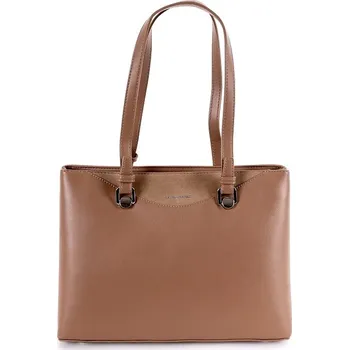 Kabelka Dámská velká dvouoddílová kabelka na rameno David Jones 6647-2 hnědá | KabelkyproVas.cz