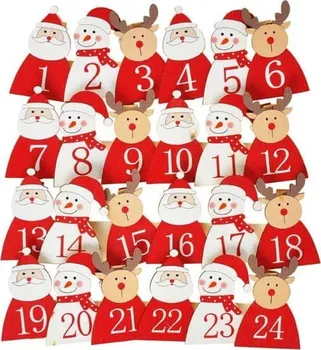 Vánoční dekorace MFP CJ-10176E adventní kalendář figurky