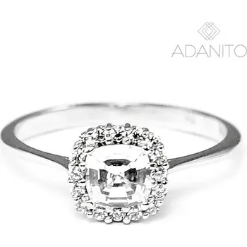 Prsten Zlatý prsten z bílého zlata se zirkony