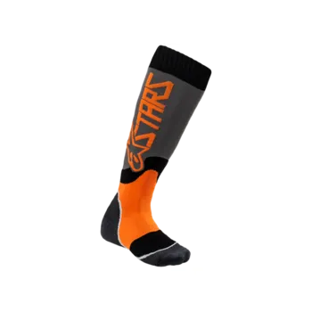 Pánské ponožky Dětské Ponožky Alpinestars Mx Plus 2 Youth Socks Cool Gray/Orange Fluorescent, Velikost M / L