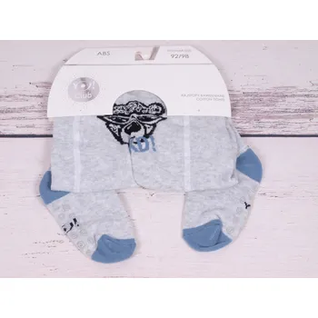 Punčocháče punčocháčky punčošky YO šedé se šelmou a ABS protiskluzem velikost oblečení - děti: 92/98