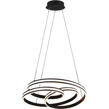 Trio 326210132 LED závěsné stropní svítidlo Nuria/Yara 1x60W | 7200lm | 2300+3000+4000K - nastavitelná výška, DIP switch, 3 fázové stmívání, černá + Sada inteligentní žárovky E14 s dálkovým ovladačem - RGB, WiZ