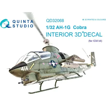 Plastikový model 1/32 AH-1G Cobra 3D-Print&colour Interior (ICM)