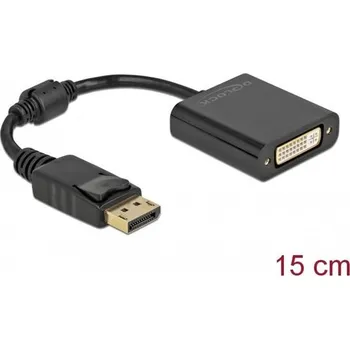 Video redukce Delock Adaptér DisplayPort 1.1 samec na DVI samice pasivní černý