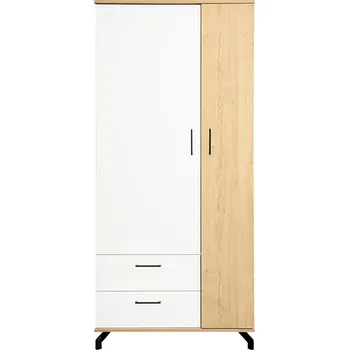 Šatní skříň Madison | šatní skříň MD1 | bílá lux/dub