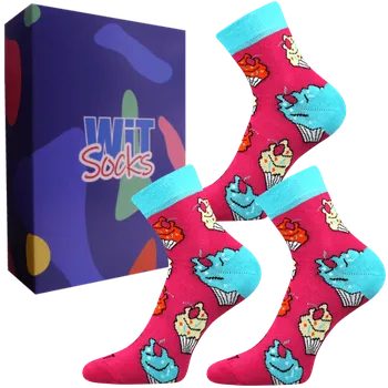 Pánské ponožky Dárkový set - Cupcake - velikost 39-42 (Velikost 39-42)